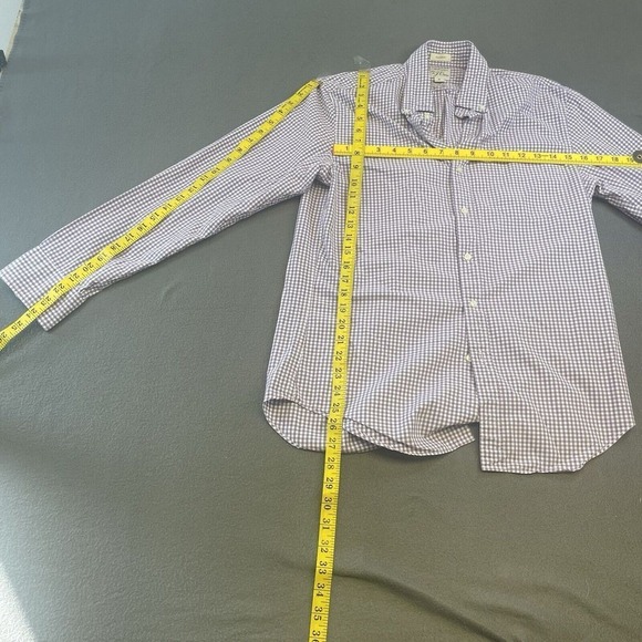 J. Crew Classic Button‎ Down Shirt Organic Cotton Gingham Check Small - Picture 6 of 13
